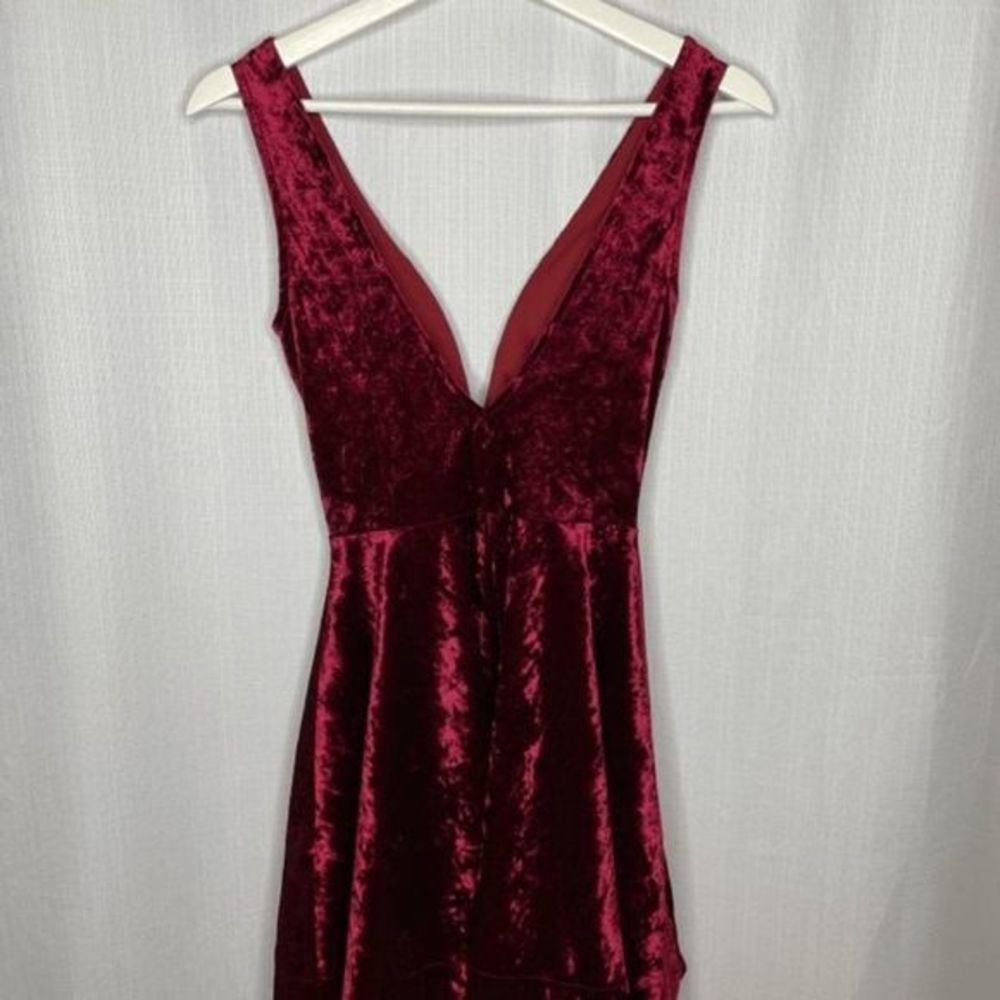 Lulus This Night Burgundy Backless Skater Dress - Picture 4 of 5